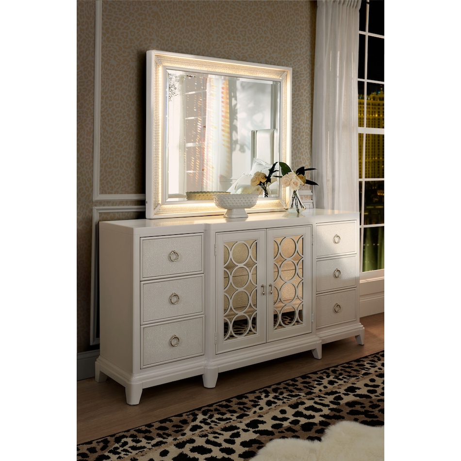 zarah white dresser and mirror   