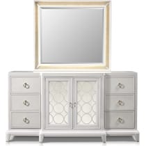 zarah white dresser and mirror   