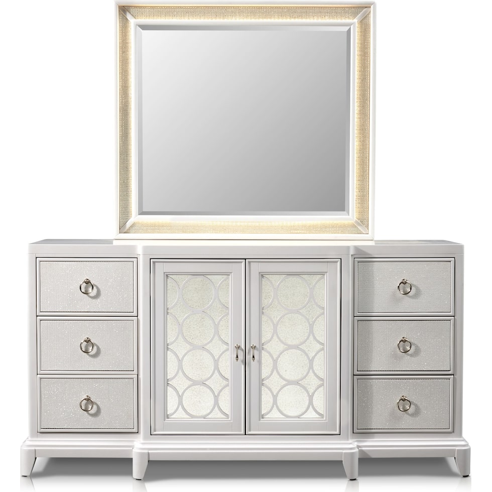 zarah white dresser and mirror   