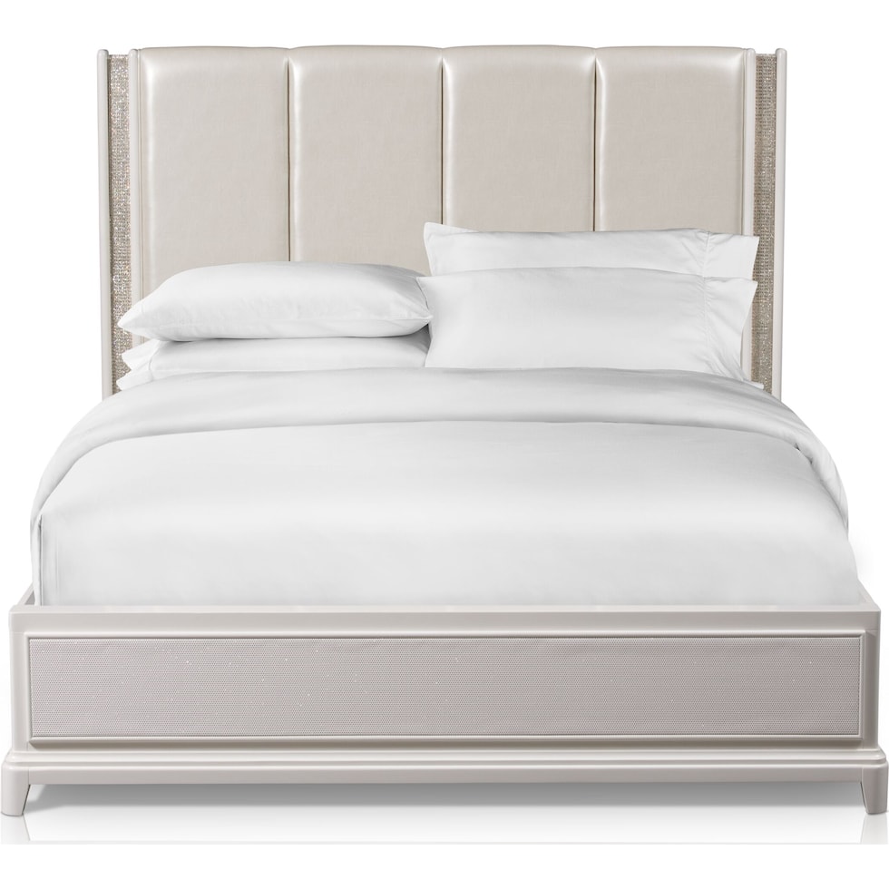 zarah white king bed   