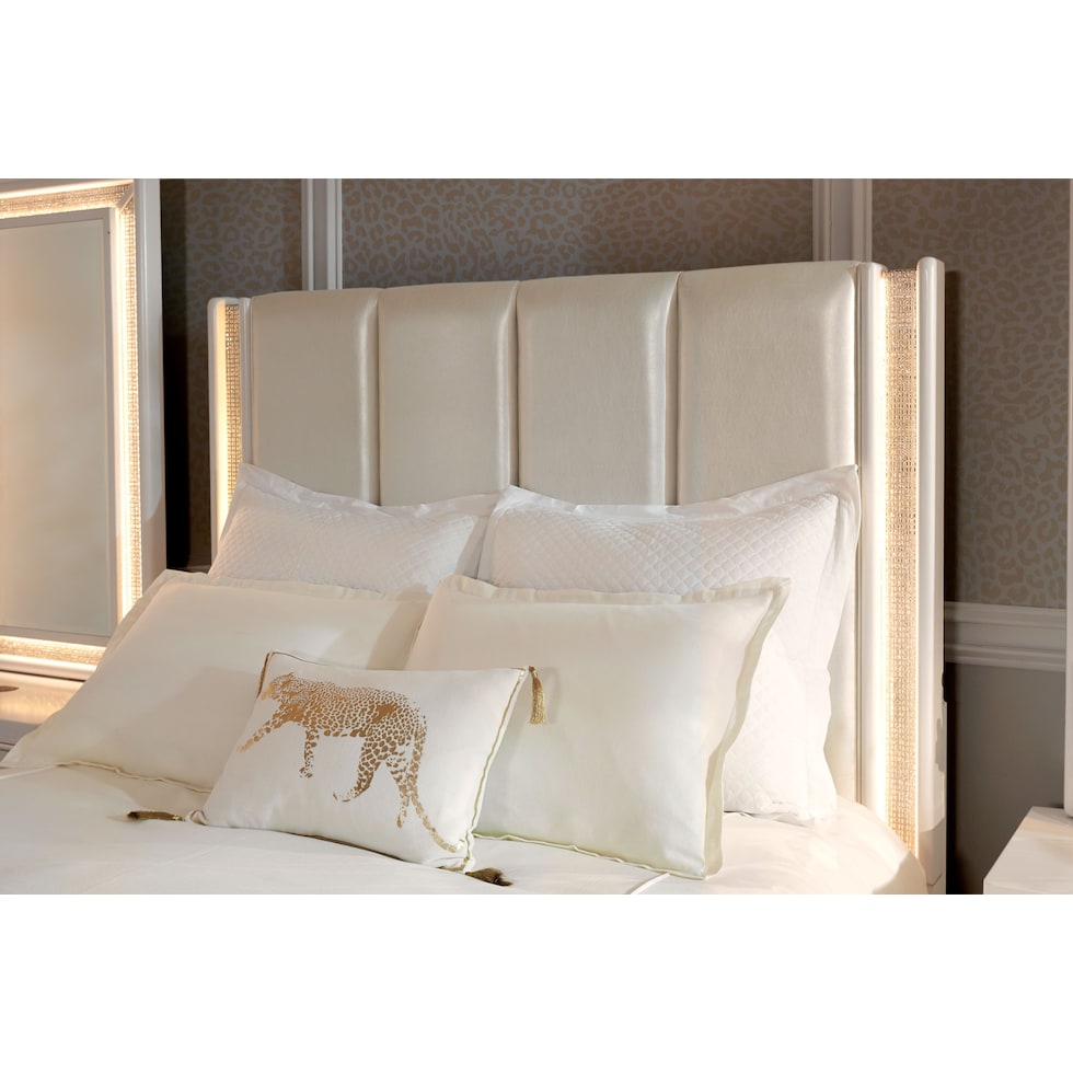 zarah white king bed   