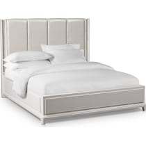 zarah white queen bed   