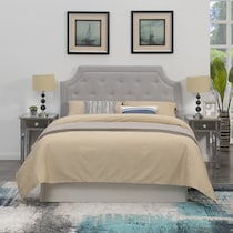 zaria gray full queen headboard   