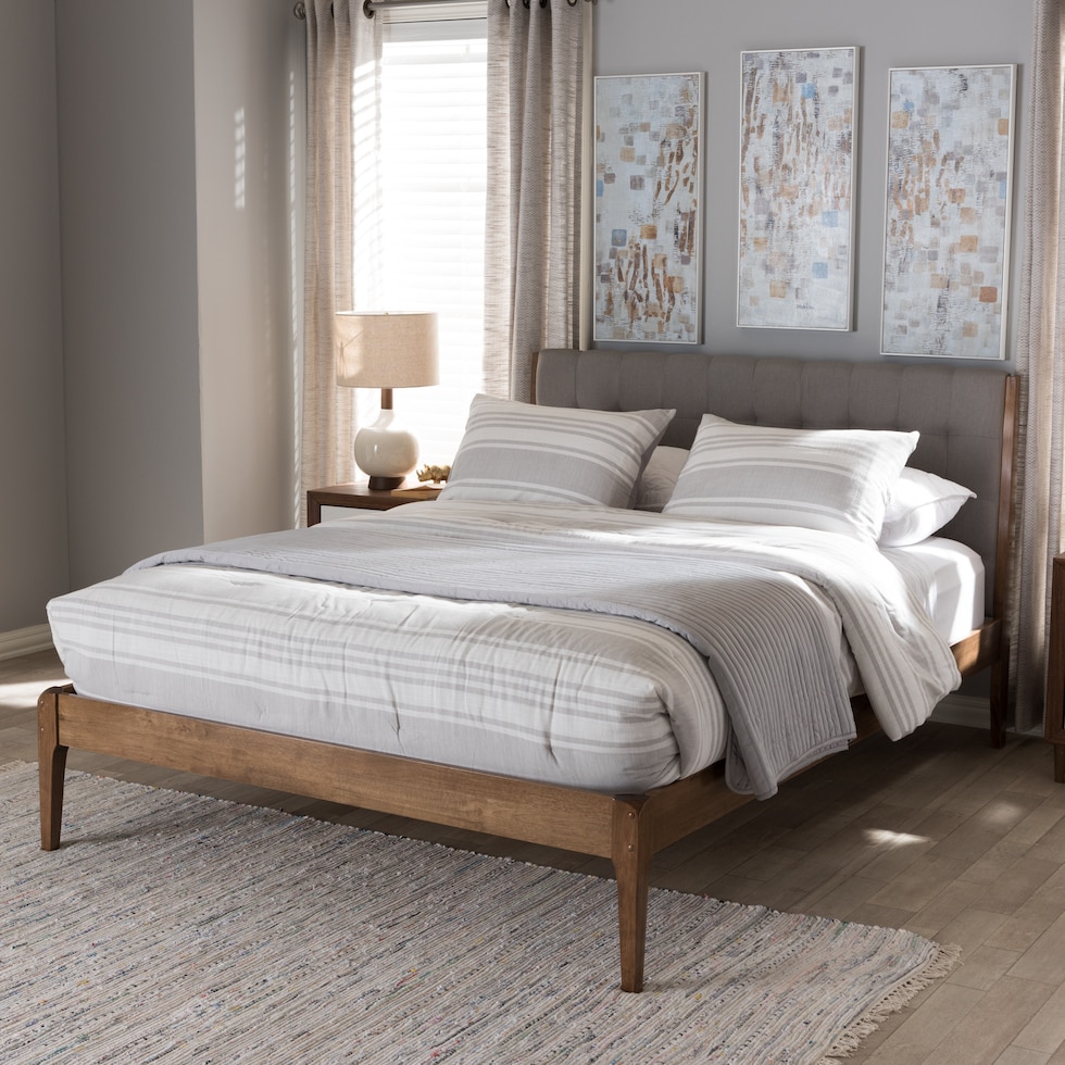 zarina gray king bed   