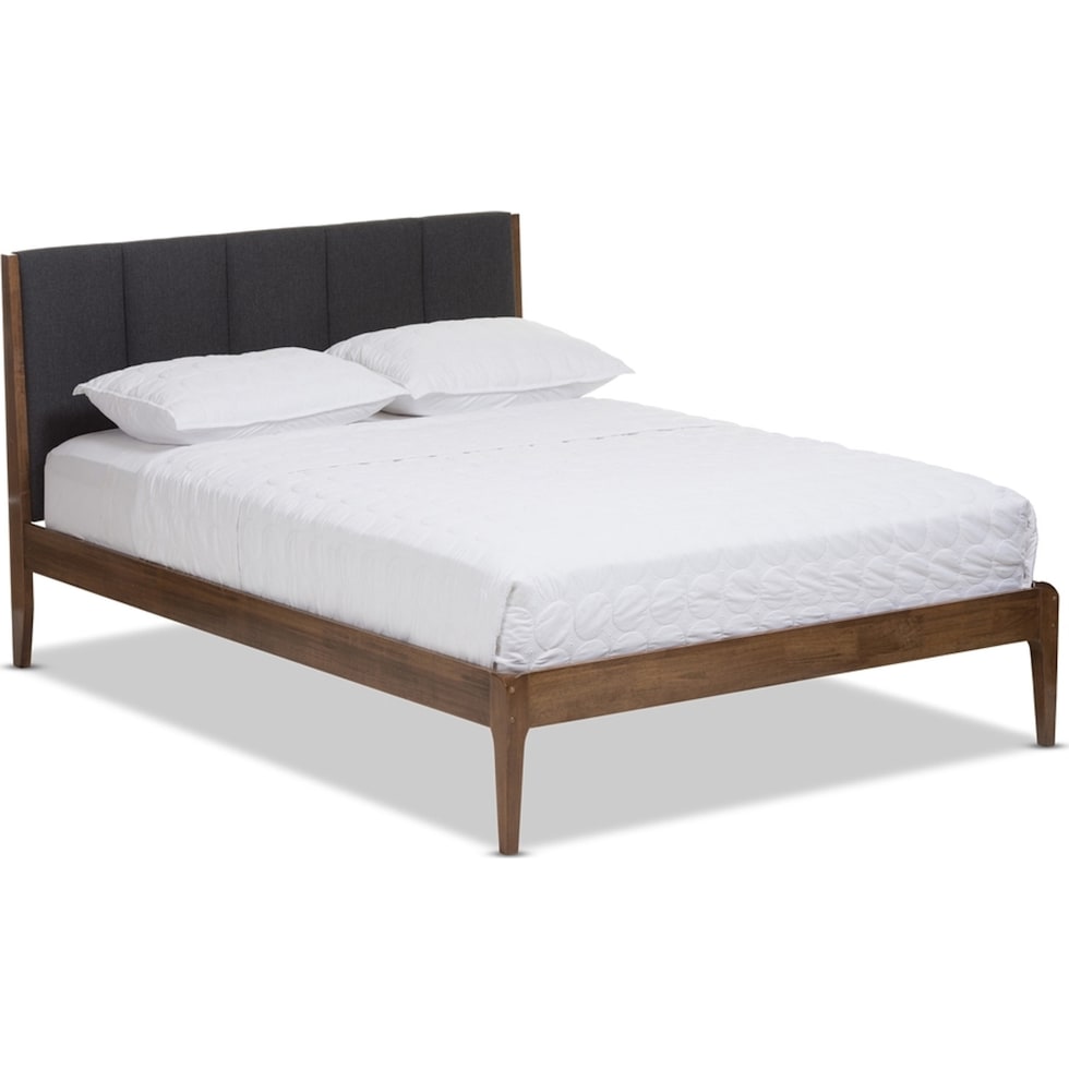 zarina gray queen bed   