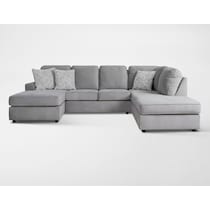 zaya gray sectional   
