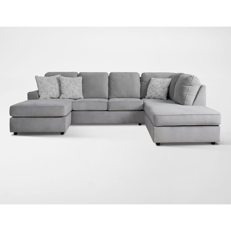 zaya gray sectional   