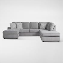 zaya gray sectional   