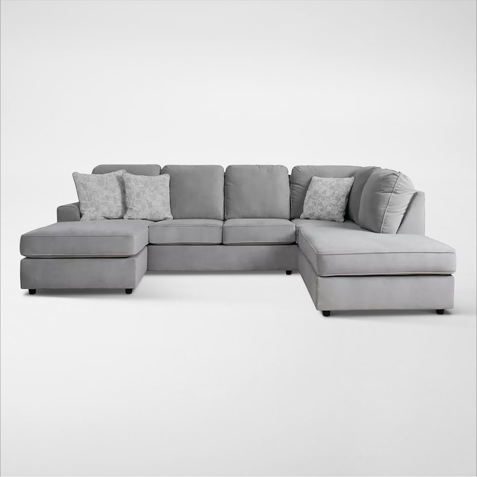 zaya gray sectional   