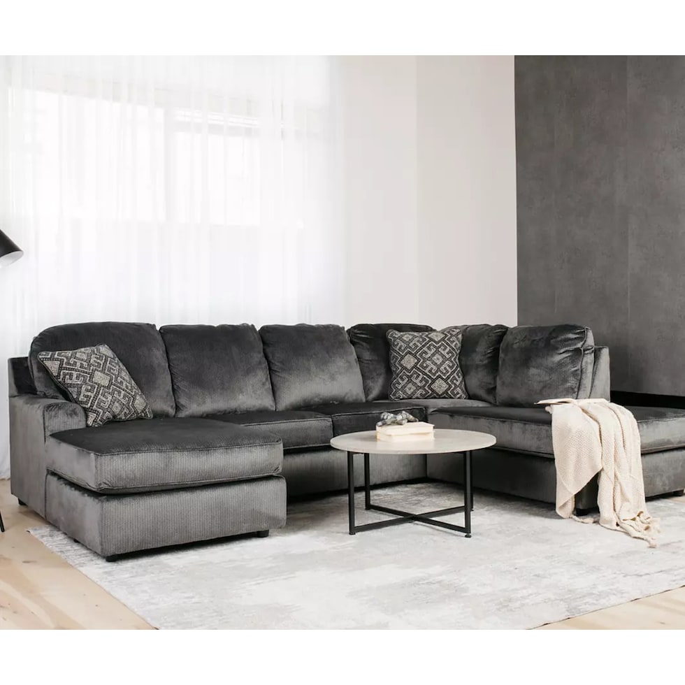 zaya gray sectional   