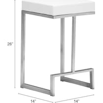 zayne white counter height stool   
