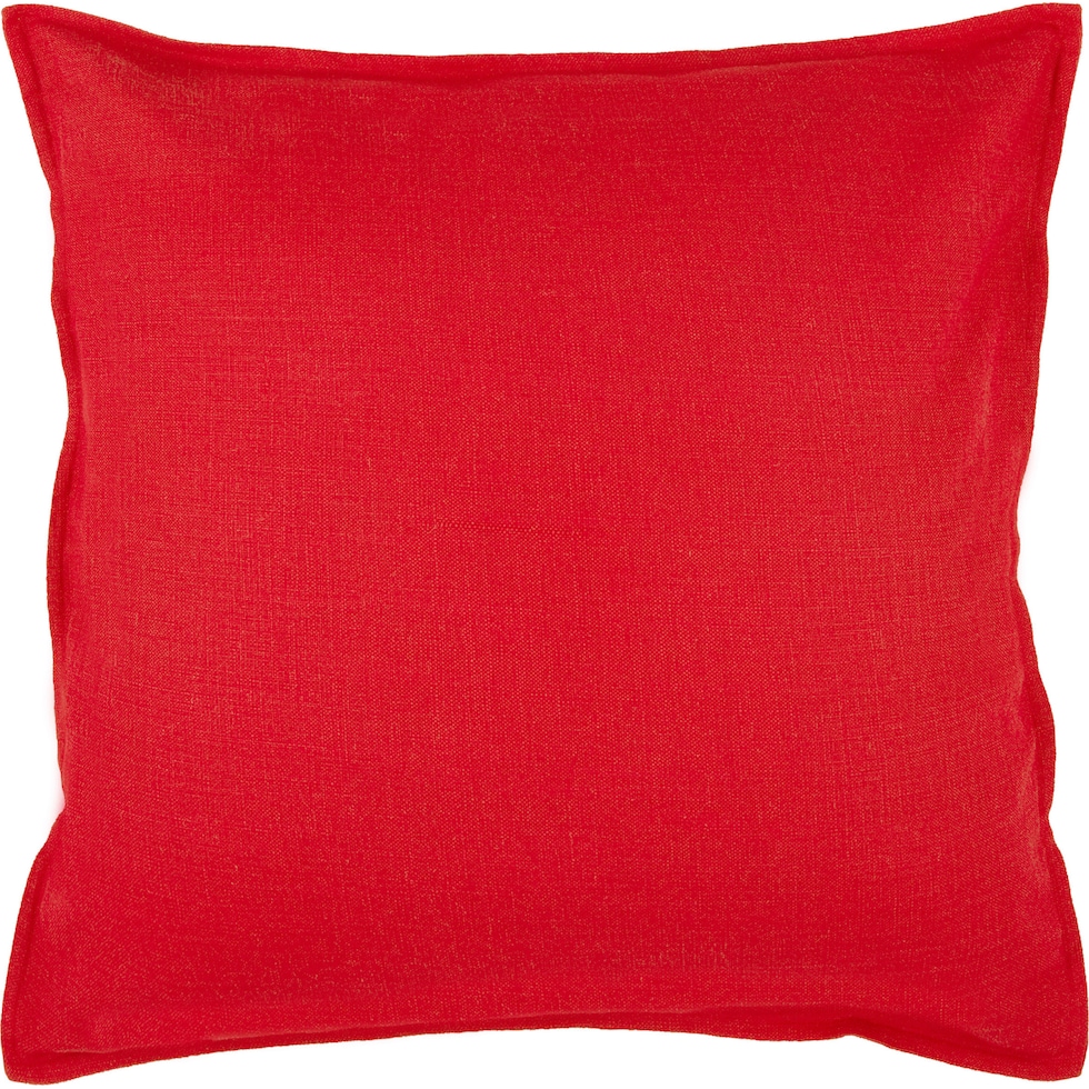 zea red accent pillow   