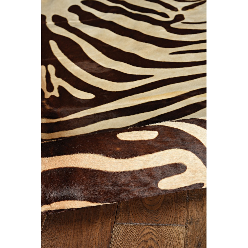 zebra dark brown area rug  x    