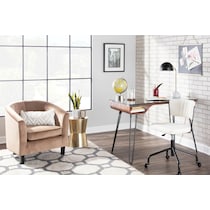 zella white office chair   