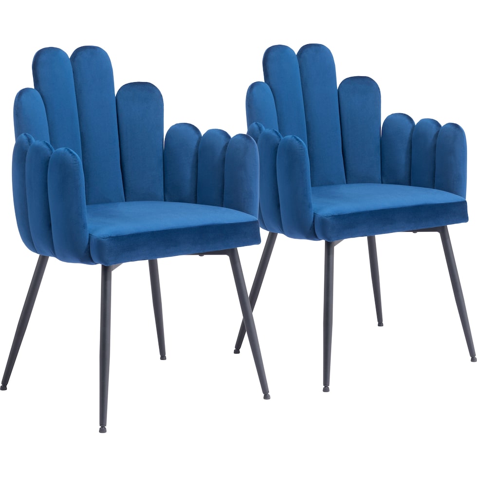 zenia blue dining chair   