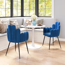 zenia blue dining chair   