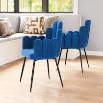 zenia blue dining chair   