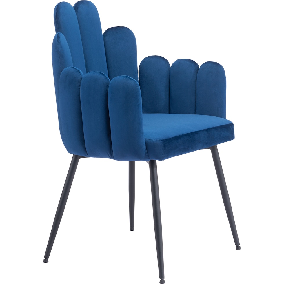 zenia blue dining chair   