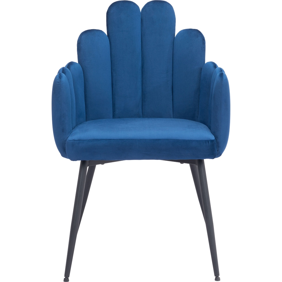 zenia blue dining chair   