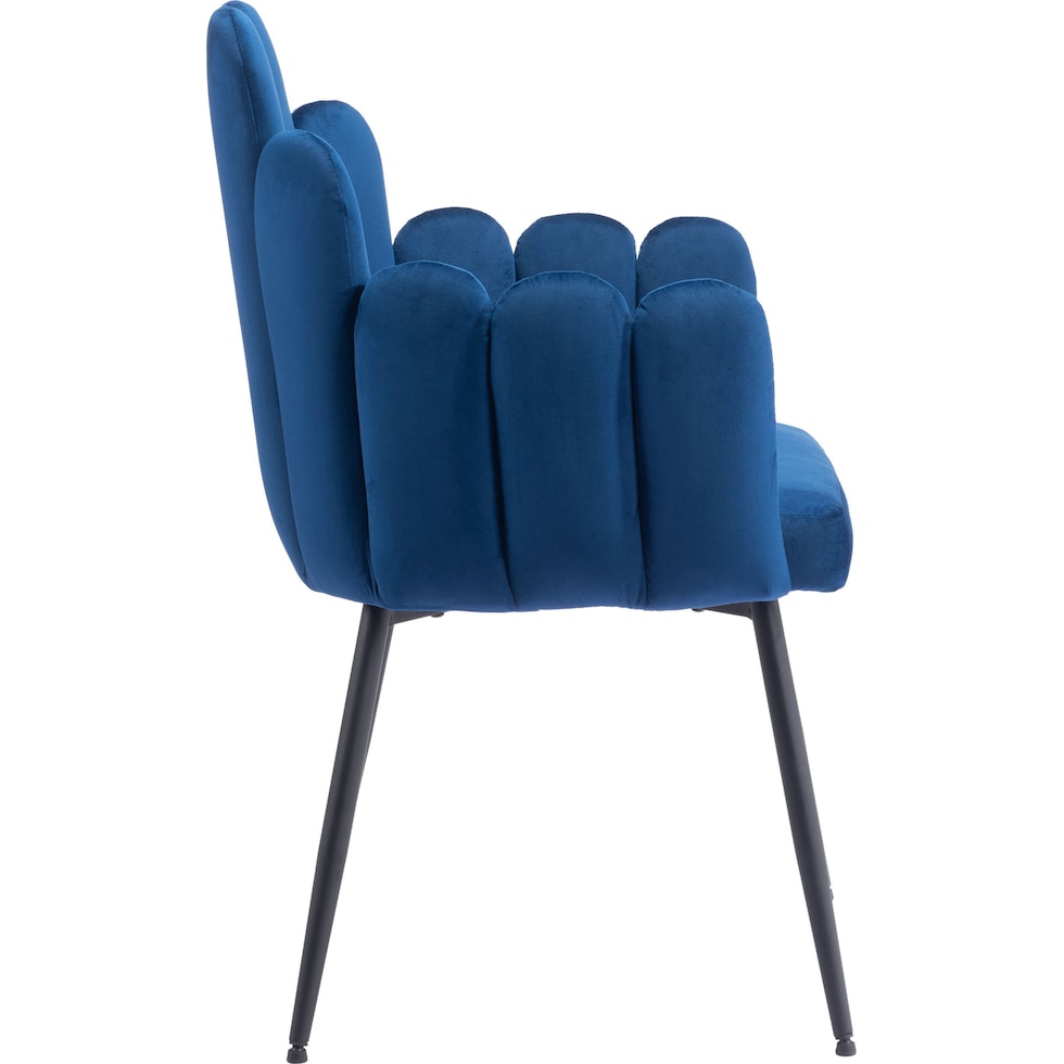 zenia blue dining chair   