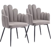 zenia gray dining chair   