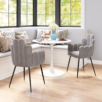 zenia gray dining chair   