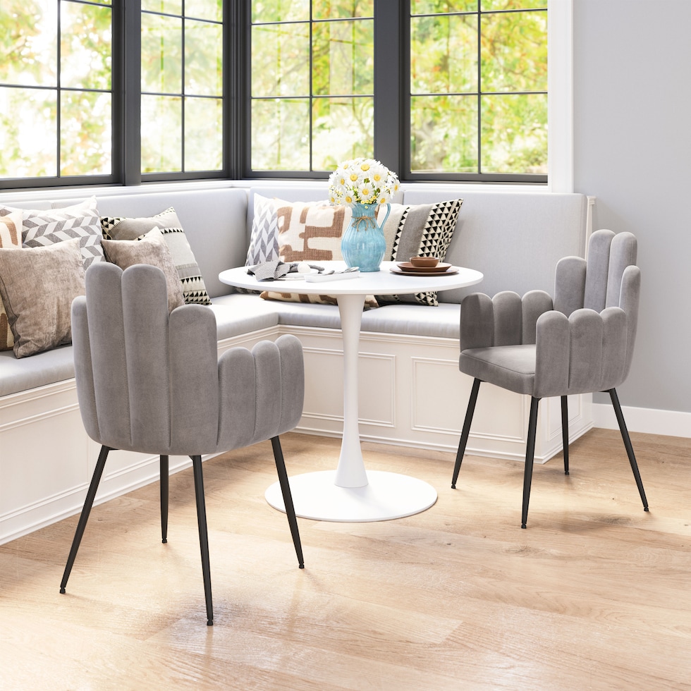 zenia gray dining chair   