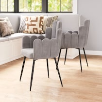 zenia gray dining chair   