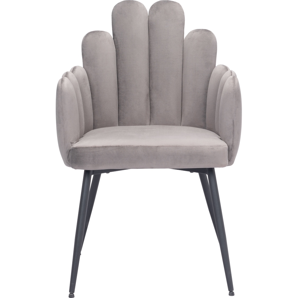 zenia gray dining chair   