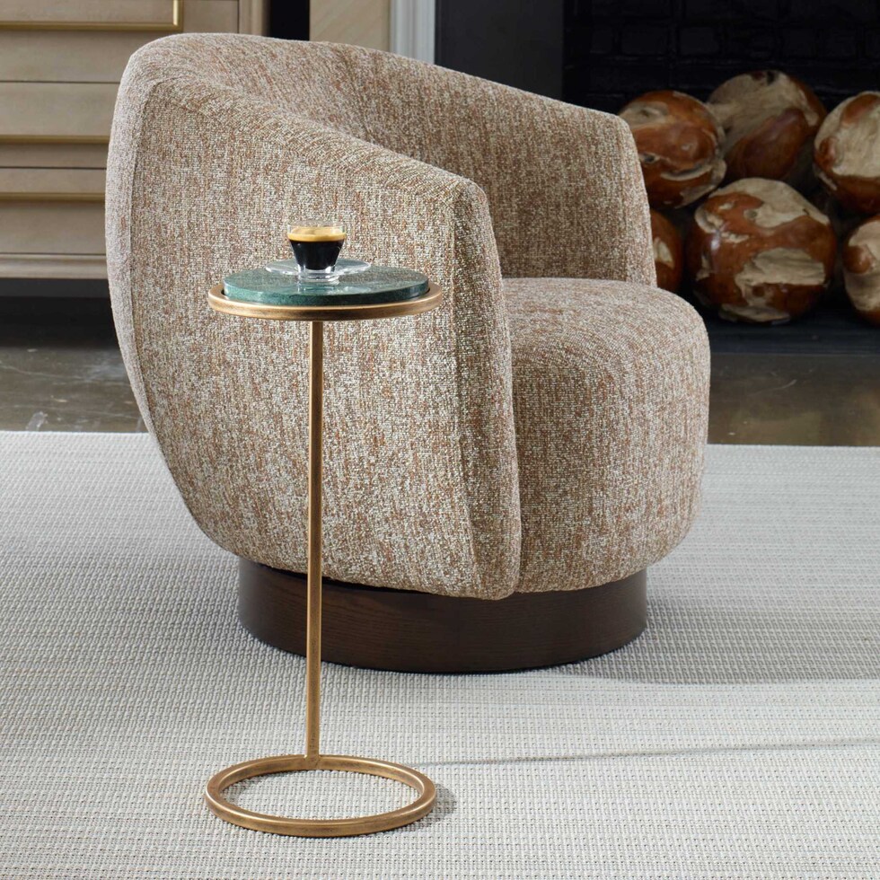 zinnia gold accent table   
