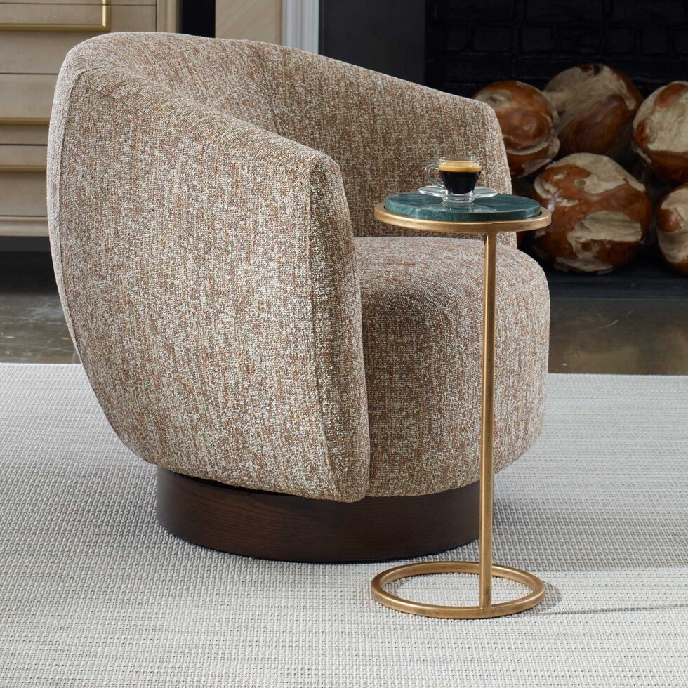 zinnia gold accent table   