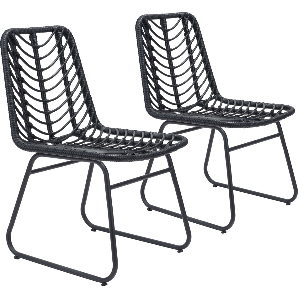 zion black outdoor chair   