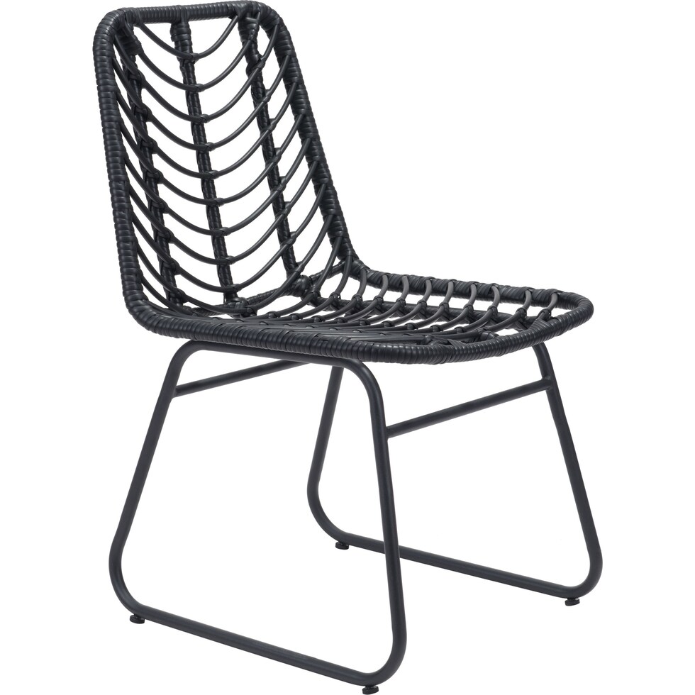 zion black outdoor chair   