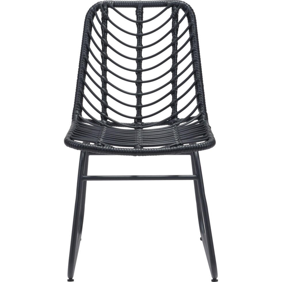 zion black outdoor chair   