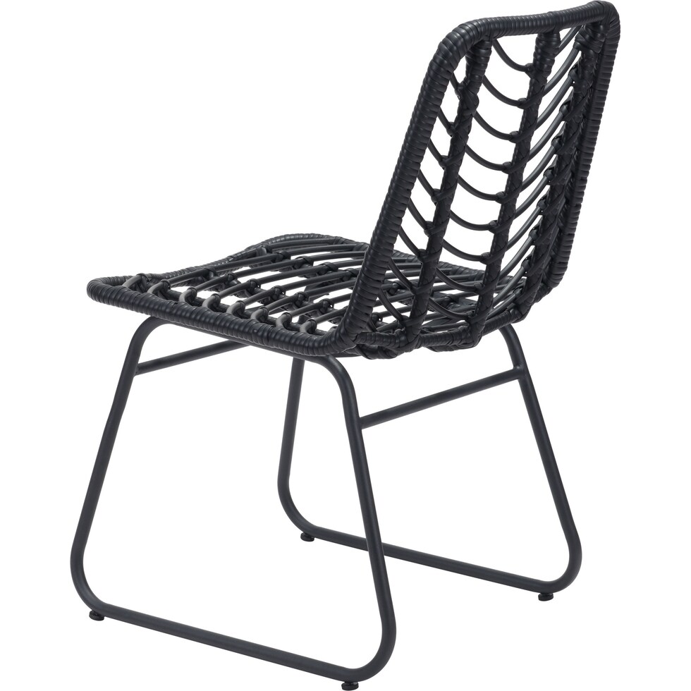 zion black outdoor chair   