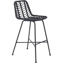 zion black outdoor stool   