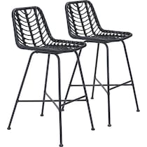 zion black outdoor stool   