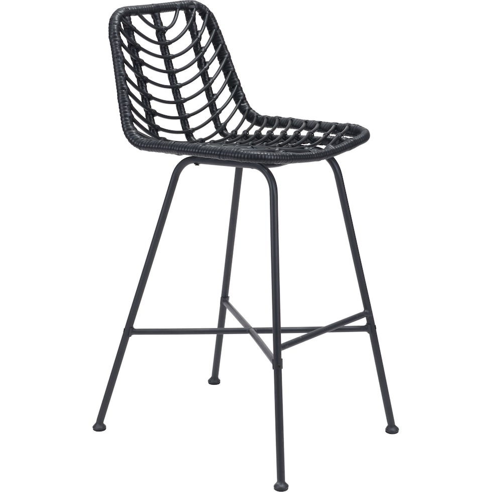 zion black outdoor stool   