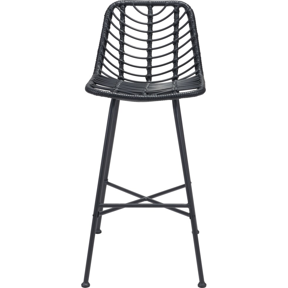 zion black outdoor stool   