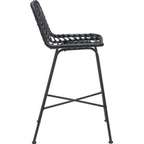 zion black outdoor stool   