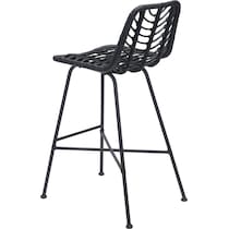 zion black outdoor stool   