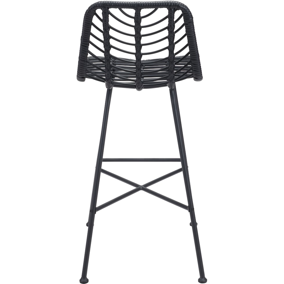 zion black outdoor stool   