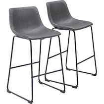 zion gray bar stool   