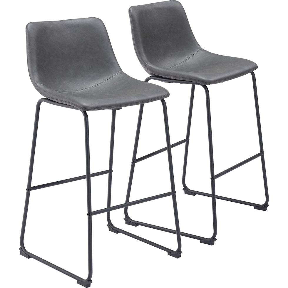 zion gray bar stool   