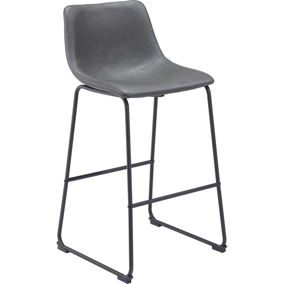 zion gray bar stool   
