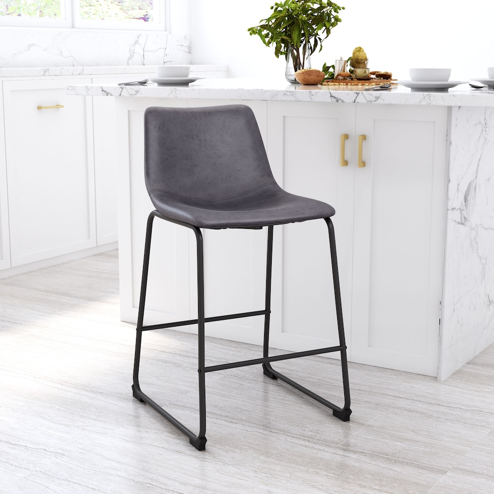 zion gray counter height stool   