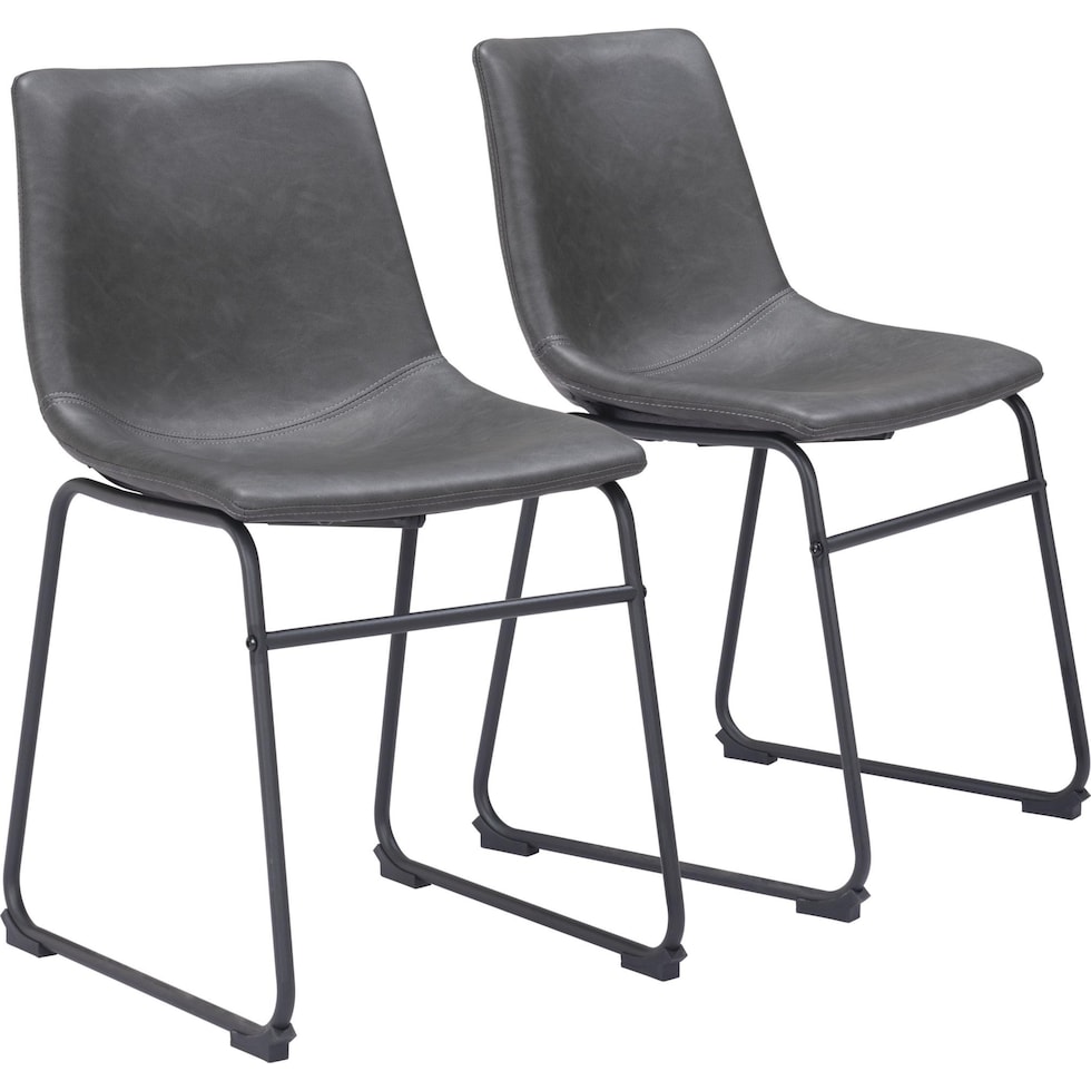 zion gray dining chair   