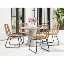 zion light brown outdoor chair   