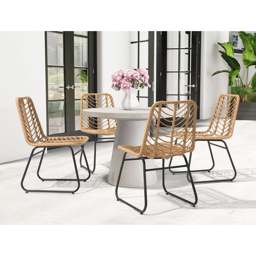 zion light brown outdoor chair   