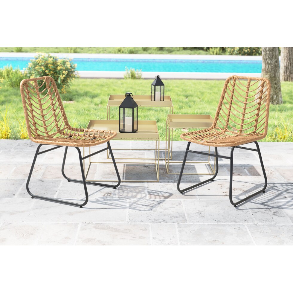 zion light brown outdoor chair   